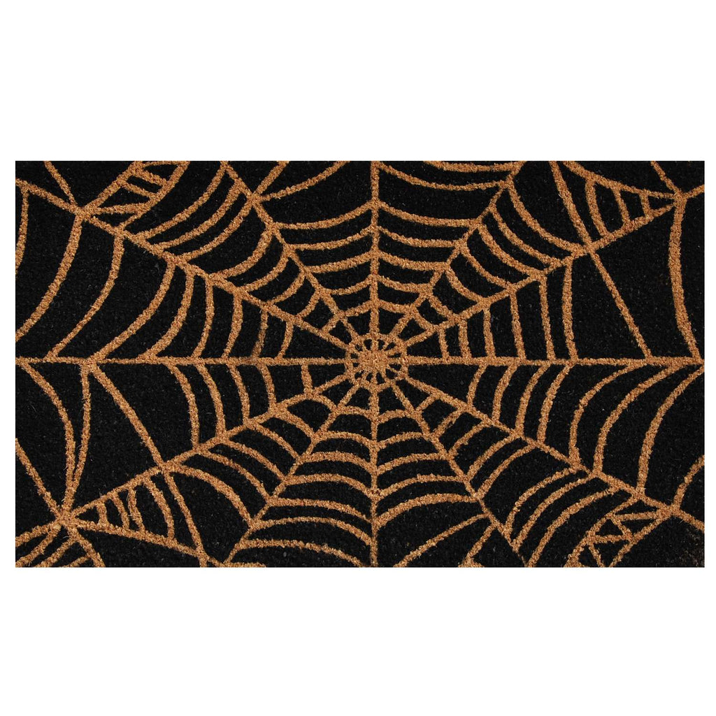  Home & More 1.42 W X 2.42 L Black Scary Web Coir Door Mat