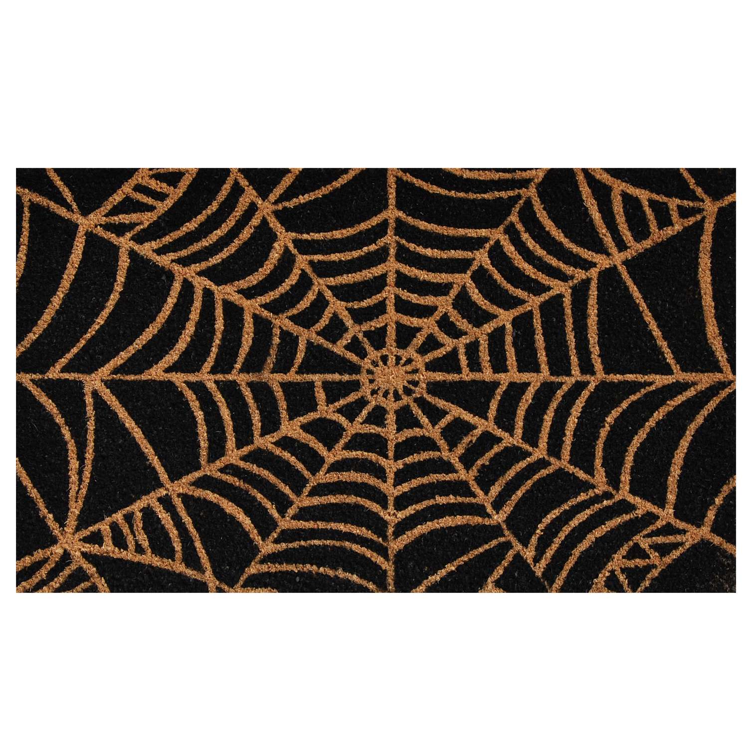  Home & More 1.42 W X 2.42 L Black Scary Web Coir Door Mat