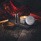  The Rustic House Silver Tobacco/Vanilla Scent Travel Candle 4 Oz