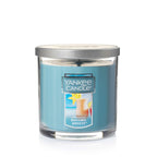  Yankee Candle Blue/Clear Bahama Breeze Scent Tumbler Candle Jar 7 Oz