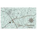  Fire & Pine 15 In. H X 25.25 In. W Seaglass Wood Custom Map