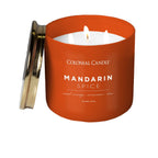  Colonial Candle Pop Of Color Copper/Orange Mandarin Spice Scent Candle Jar 14.5 Oz