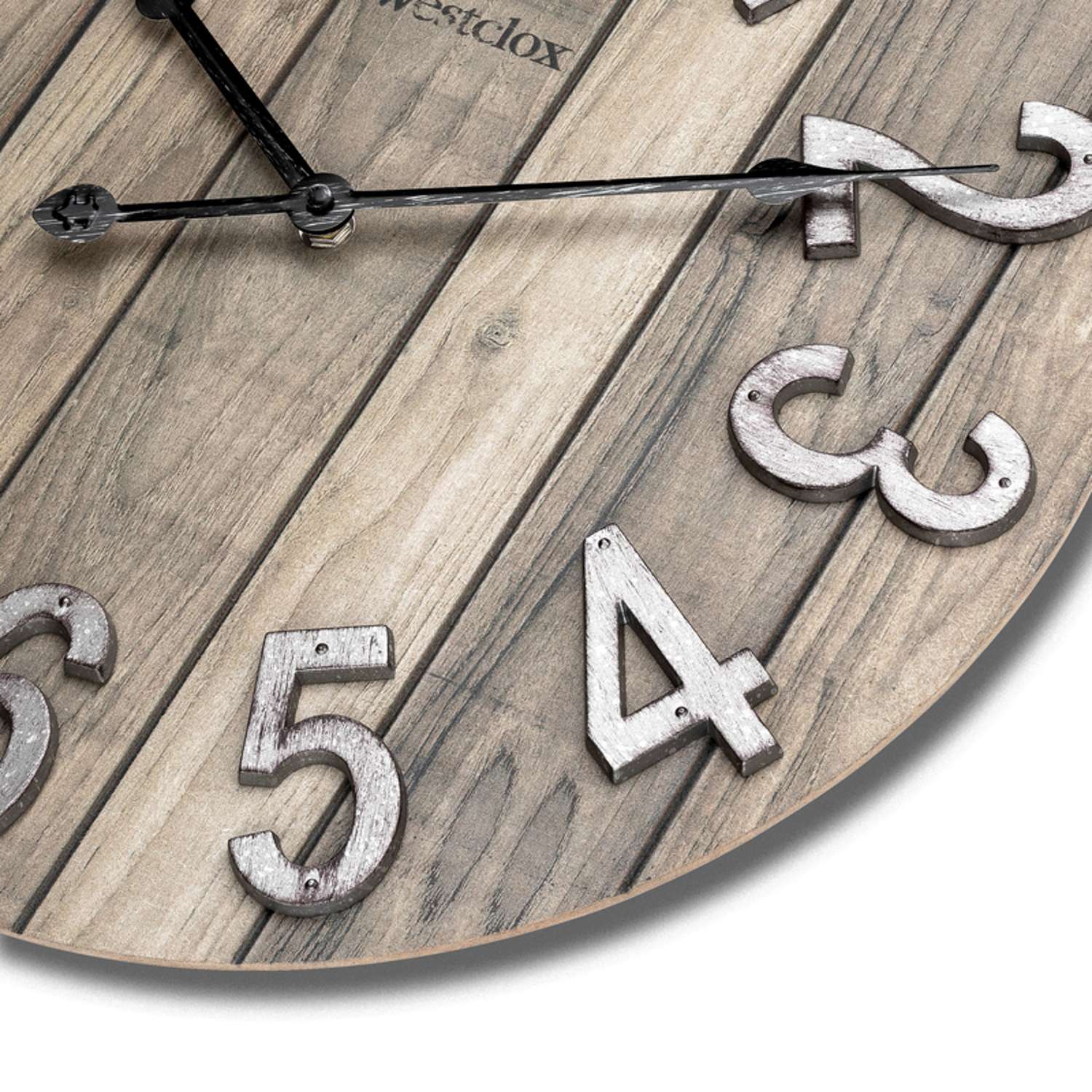  Westclox 15.5 In. L X 15.5 In. W Indoor Farmhouse Analog Wall Clock Wood Brown