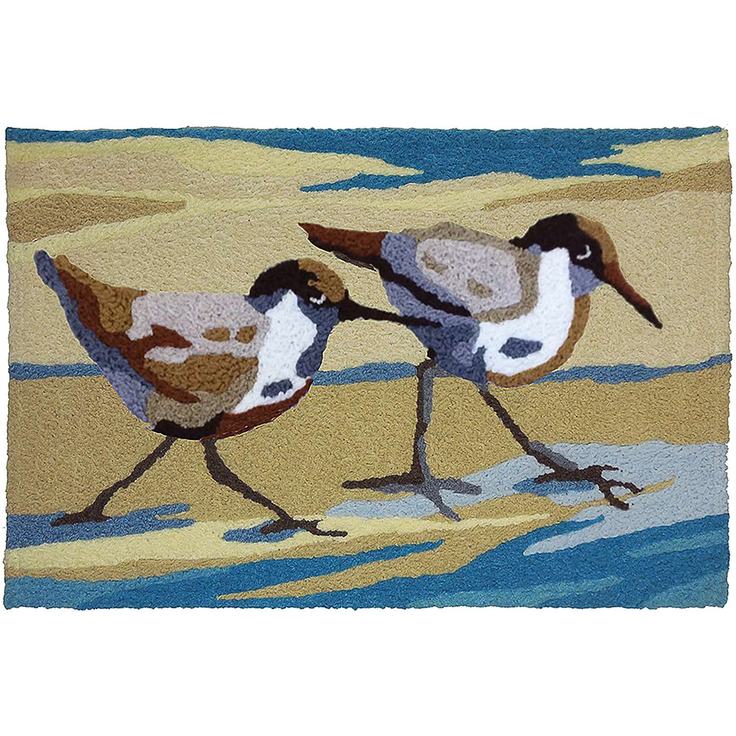  Jellybean 20 In. W X 30 In. L Multi-colored Sandpiper Pair Accent Rug