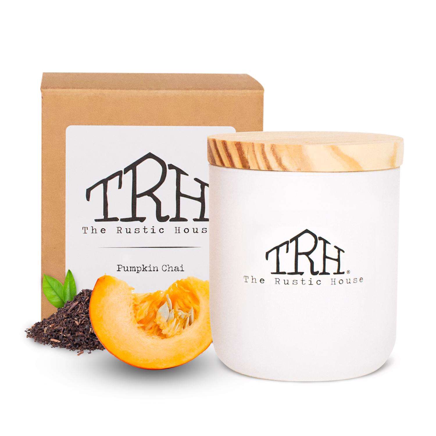  The Rustic House White Clove/Ginger/Pumpkin Scent Candle 8 Oz