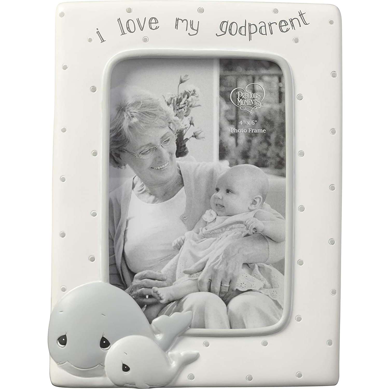  Precious Moments White Polyresin Photo Frame 8 In. H