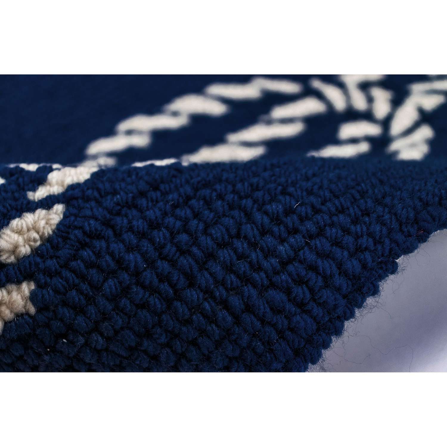  Liora Manne Capri 3.5 Ft. W X 5.5 Ft. L Navy Blue Casual Polyester Accent Rug
