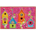  Olivia's Home 22 In. W X 32 In. L Multicolored Birdhouse Village Polyester Rug
