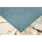  Liora Manne 6.5 Ft. W X 9.33 Ft. L Blue Texture Stripe Polypropylene Accent Rug