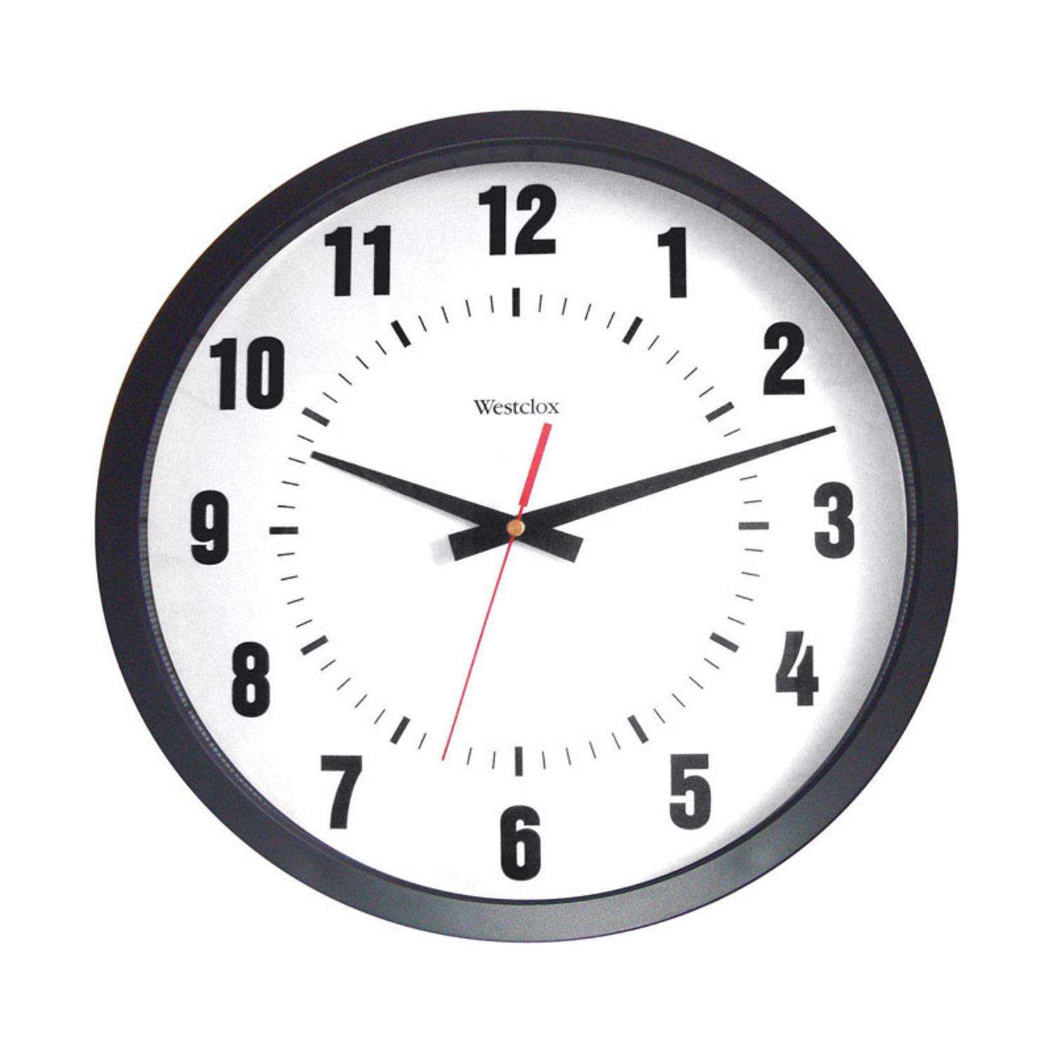  Westclox 14 In. L X 12 In. W Indoor Analog Wall Clock Plastic Black/White