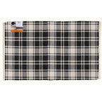  First Concept 36 In. W X 24 In. L Black/White Checkered Polyester Accent Rug