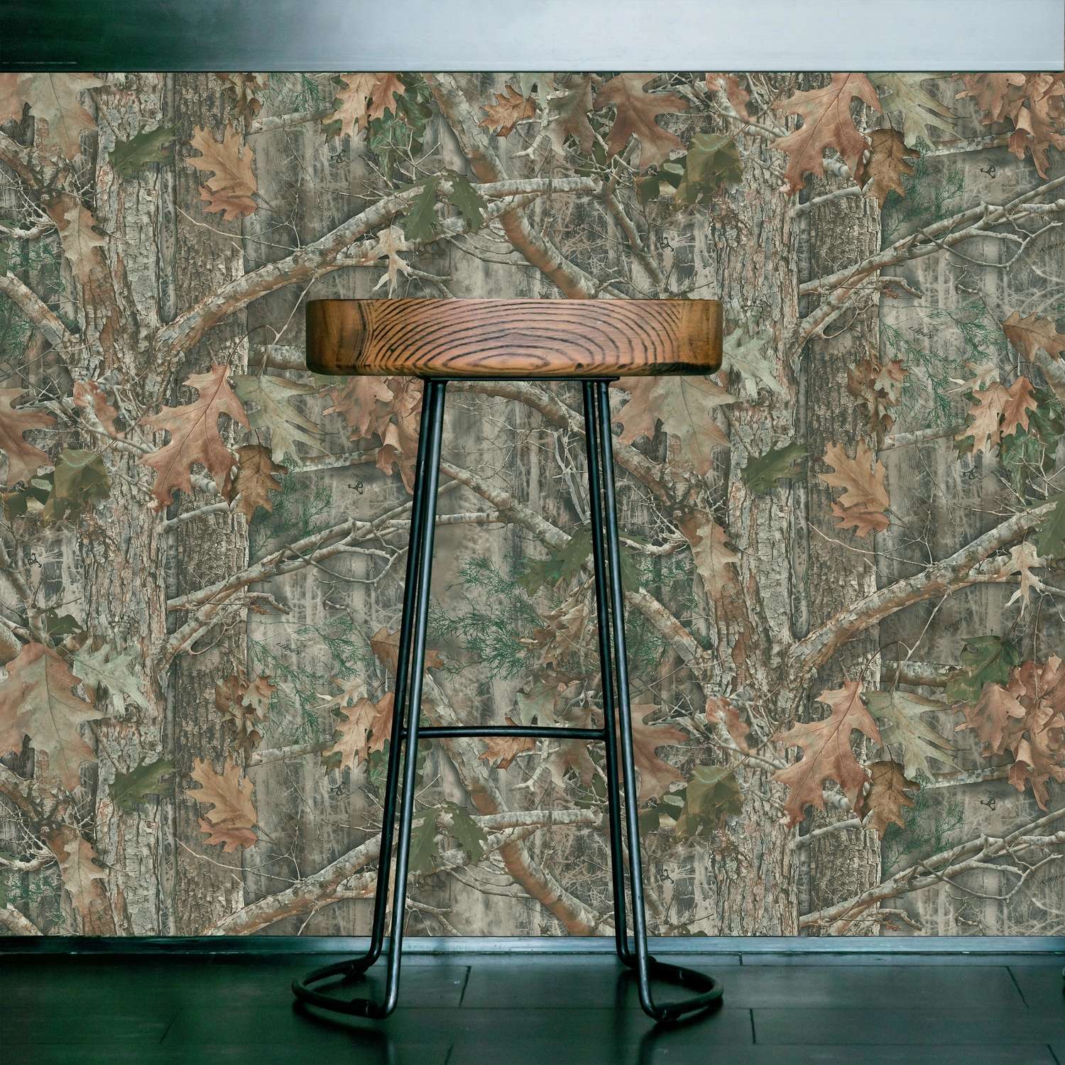  RoomMates 20.5 In. W X 16.5 Ft. L Kanati Camo Vinyl Peel And Stick Wallpaper