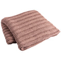  Karma Gifts Chunky Knit 60 In. W X 50 In. L Rose Tan Cotton Throw Blanket