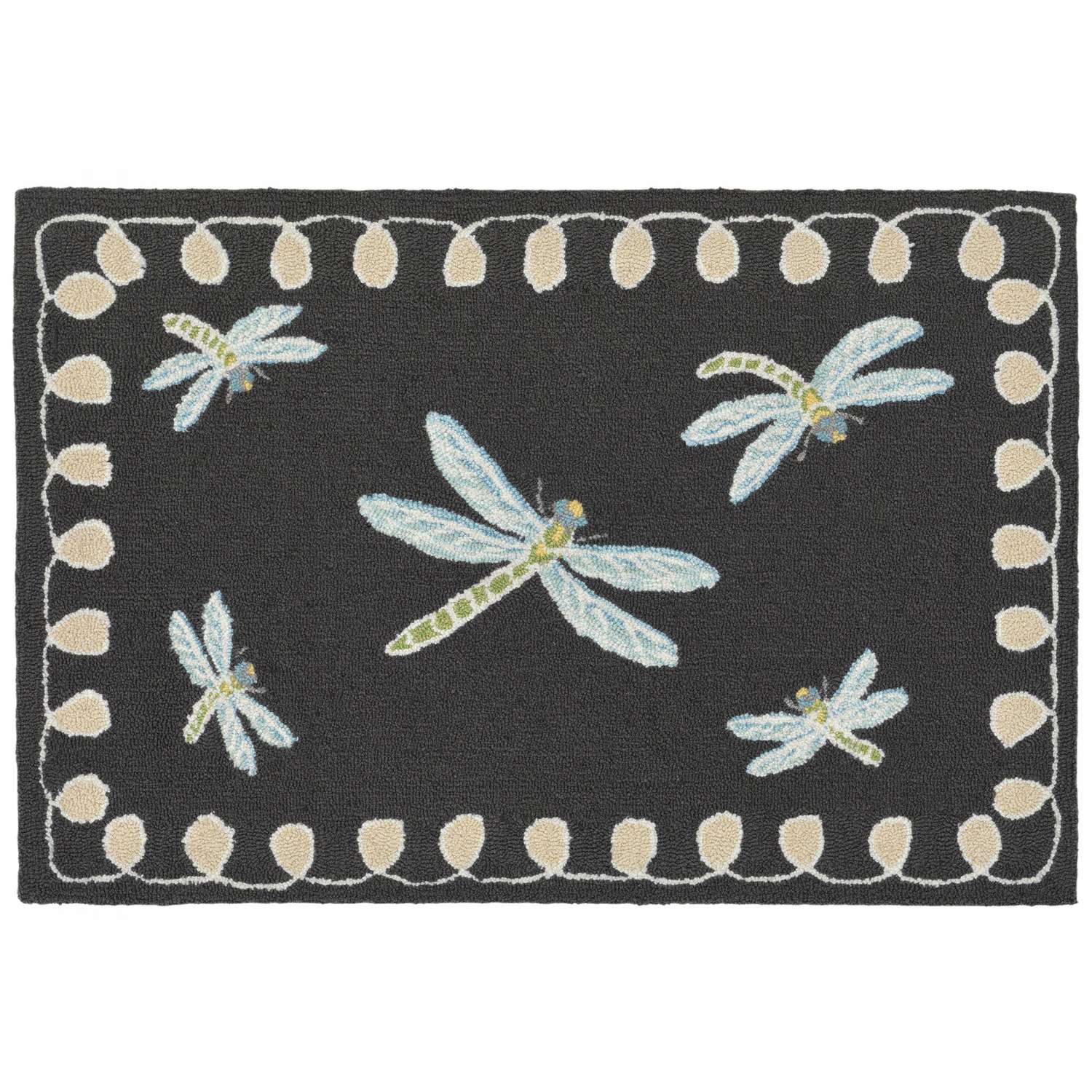  Liora Manne Frontporch 1.67 Ft. W X 2.5 Ft. L Black Casual Polyester Rug