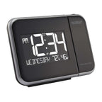  La Crosse Technology 5.91 In. Black Projection Alarm Clock Digital Battery Operated