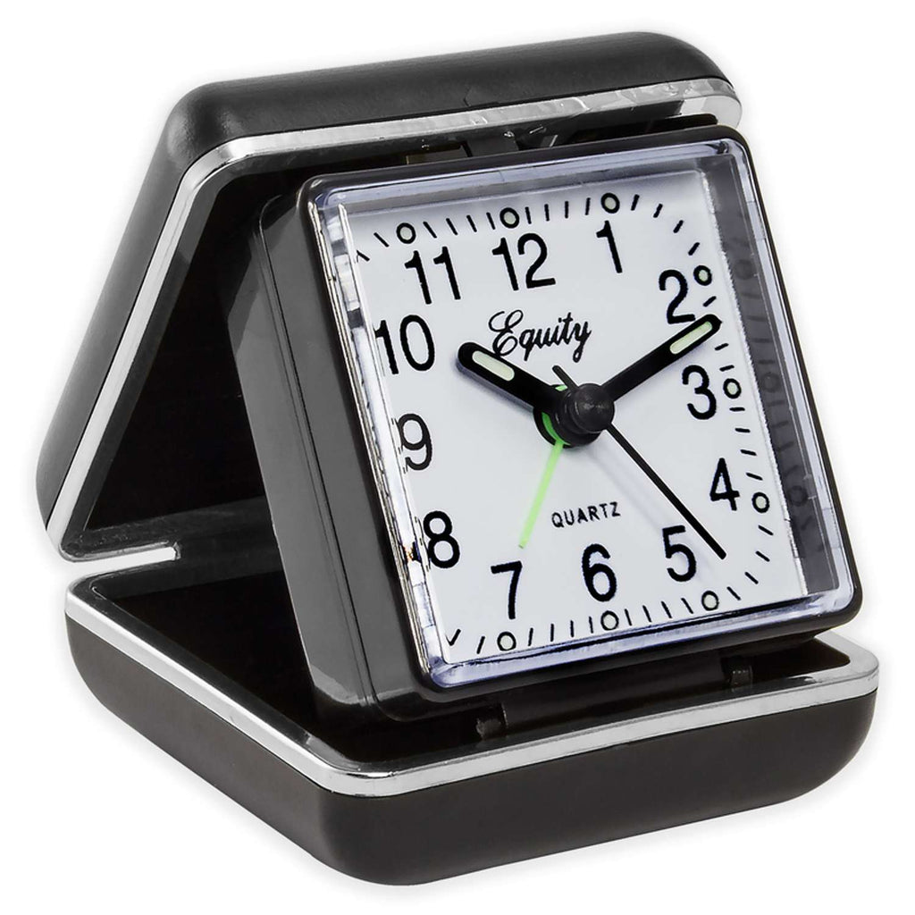  La Crosse Technology Equity 3.5 In. Black Travel Alarm Clock Analog Battery Operated