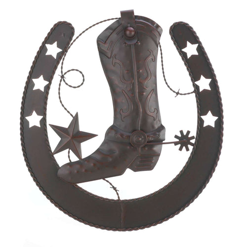  Accent Plus .10 In. H X 14.25 In. W X 15.75 In. L Stars & Spurs Iron Wall Decoration