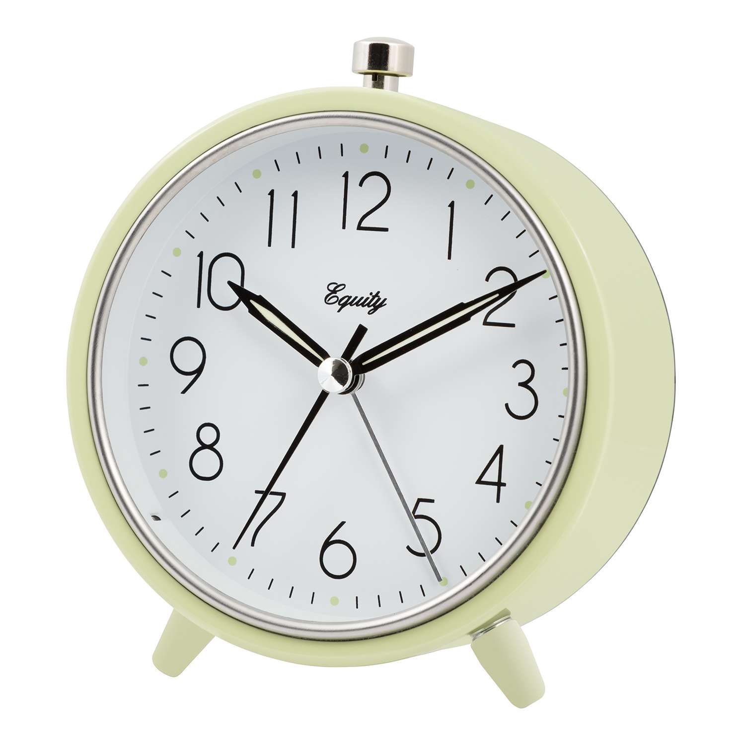  La Crosse Technology Equity 4.25 In. White Alarm Clock Analog Battery Operated