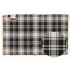  First Concept 36 In. W X 24 In. L Black/White Checkered Polyester Accent Rug