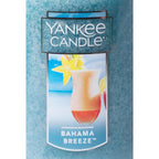 Yankee Candle Blue/Clear Bahama Breeze Scent Tumbler Candle Jar 7 Oz