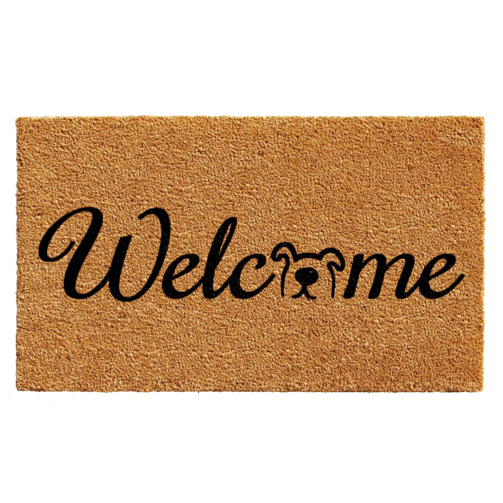  Home & More 1.42 W X 2.42 L Multi-color Doggie Welcome Coir Door Mat
