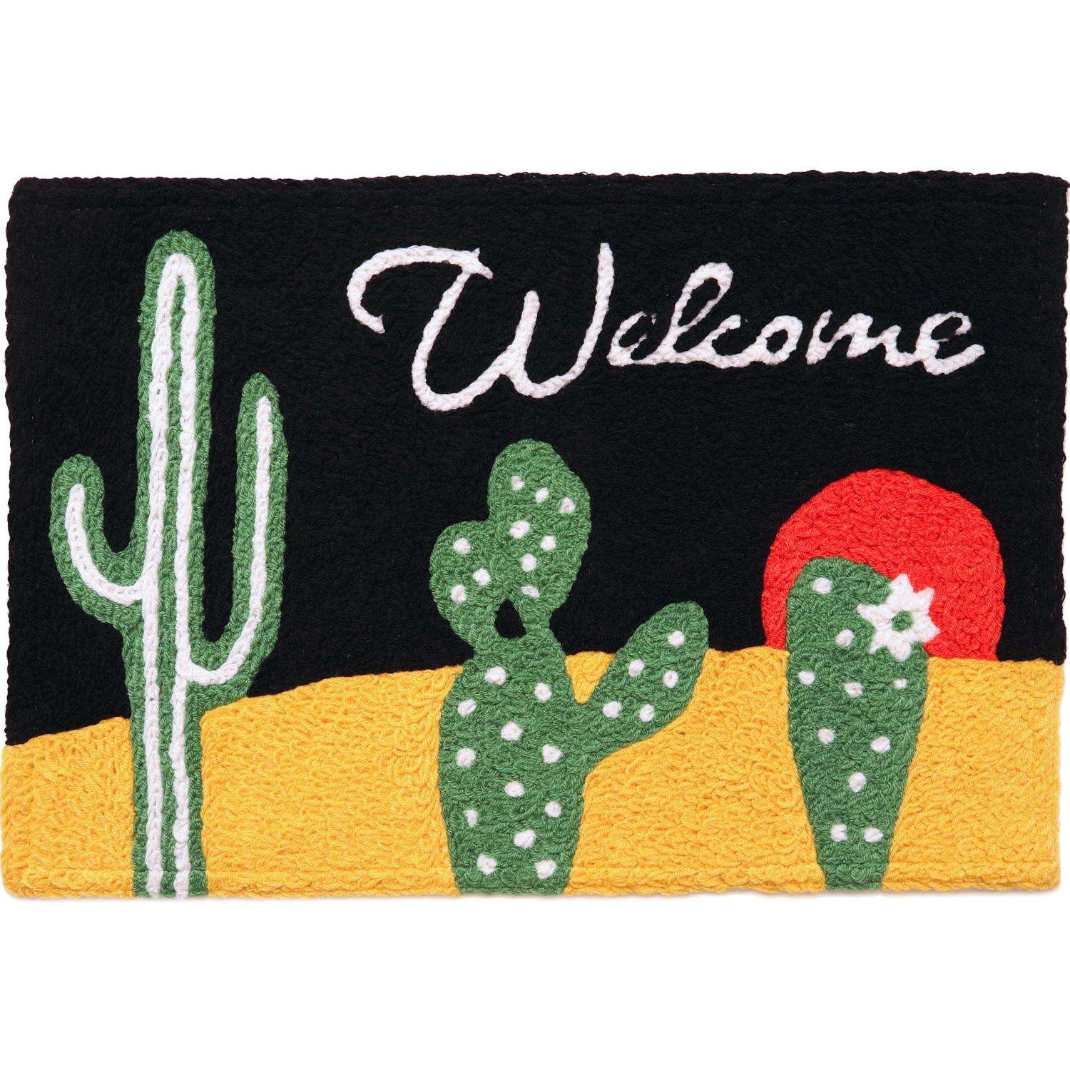  Jellybean 20 In. W X 30 In. L Multicolored Cactus Night Sky Polyester Accent Rug