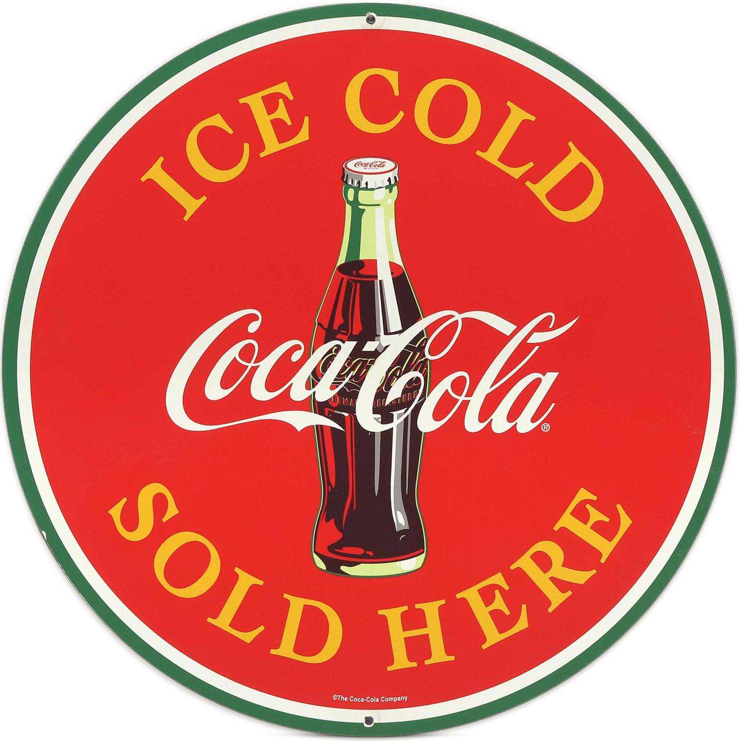 Open Road Brands Coca-Cola 12 In. H X 0.0625 In. W X 12 In. L Multicolored Metal Wall Plaque