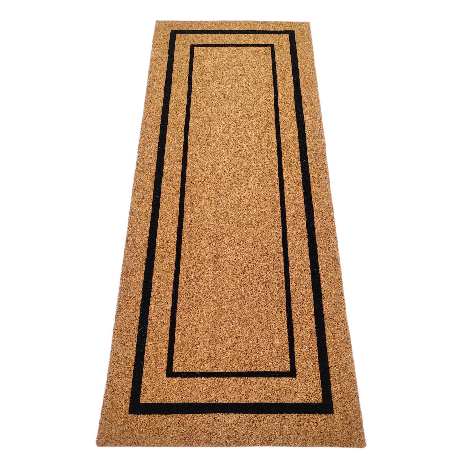  First Concept 24 In. W X 60 In. L Black/Natural Coir/Vinyl Door Mat