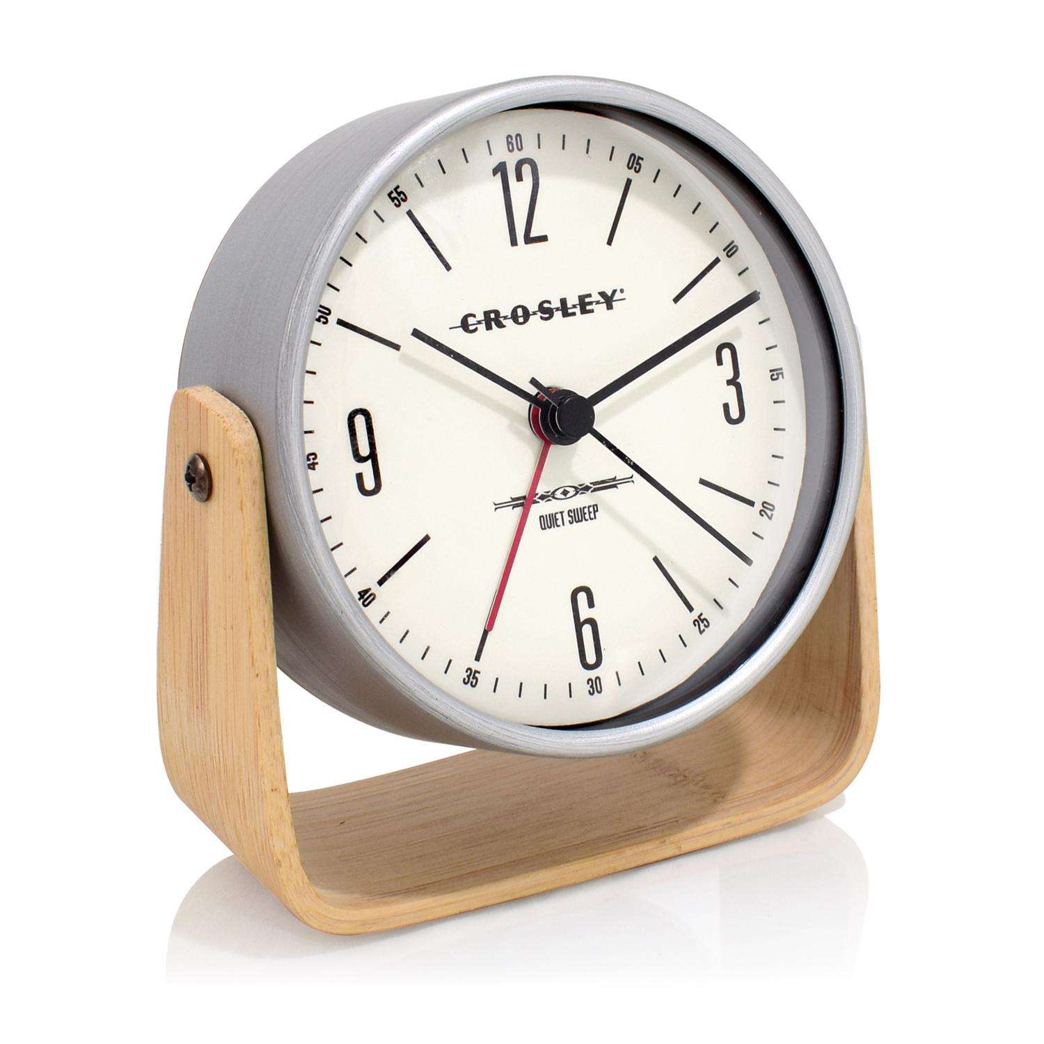  Westclox Crosley White Alarm Clock Analog Battery Operated