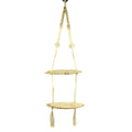  Touch Of Nature 40 In. H X 13 In. W X 4 In. L Yellow Fabric/Wood Macrame Shelf Hanging