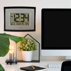  La Crosse Technology 8.62 In. L X 6.81 In. W Indoor Modern Digital Wall Clock Plastic Black/Silver