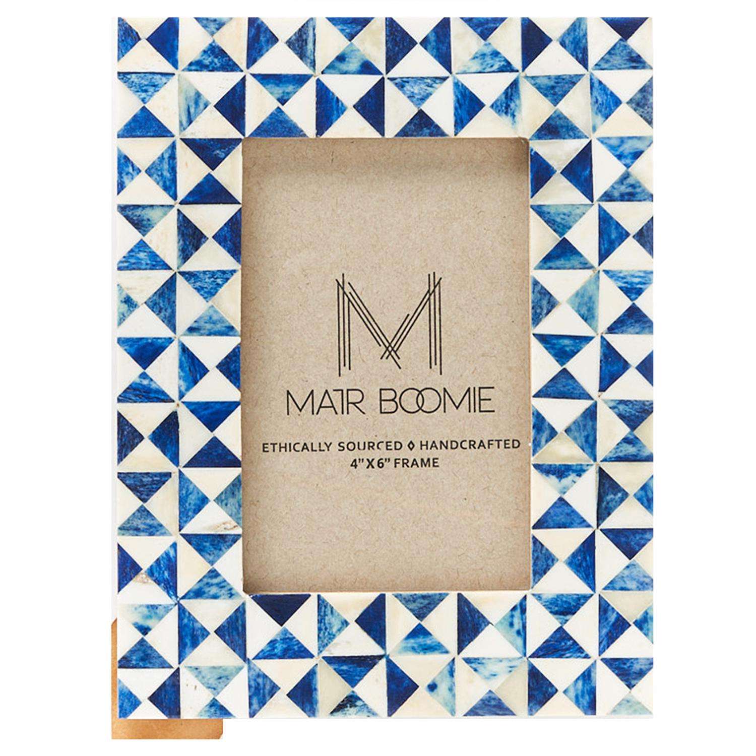  Matr Boomie Varuna Splash Cobalt Wood Picture Frame 8.5 In. H X 6.5 In. W