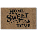  Americo Home Flocked KoKo 18 In. W X 30 In. L Black/Tan Home Sweet Home Entrance Mat