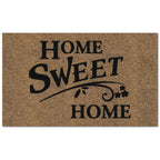  Americo Home Flocked KoKo 18 In. W X 30 In. L Black/Tan Home Sweet Home Entrance Mat
