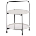  Karma Gifts 15.25 In. H X 11.5 In. W X 11.5 In. L Black/White Metal Tray Stand