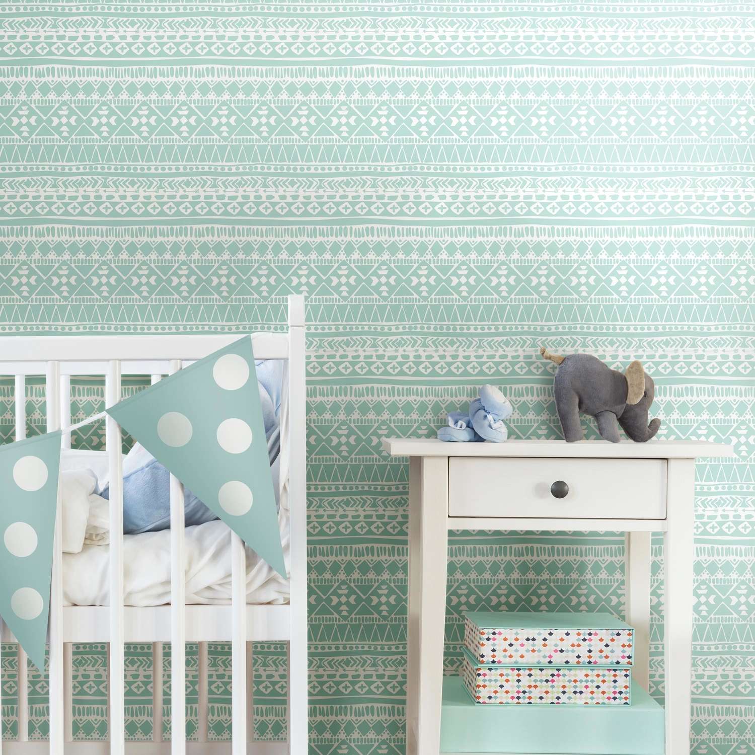  RoomMates 20.5 In. W X 16.5 Ft. L Tribal Vinyl Peel And Stick Wallpaper