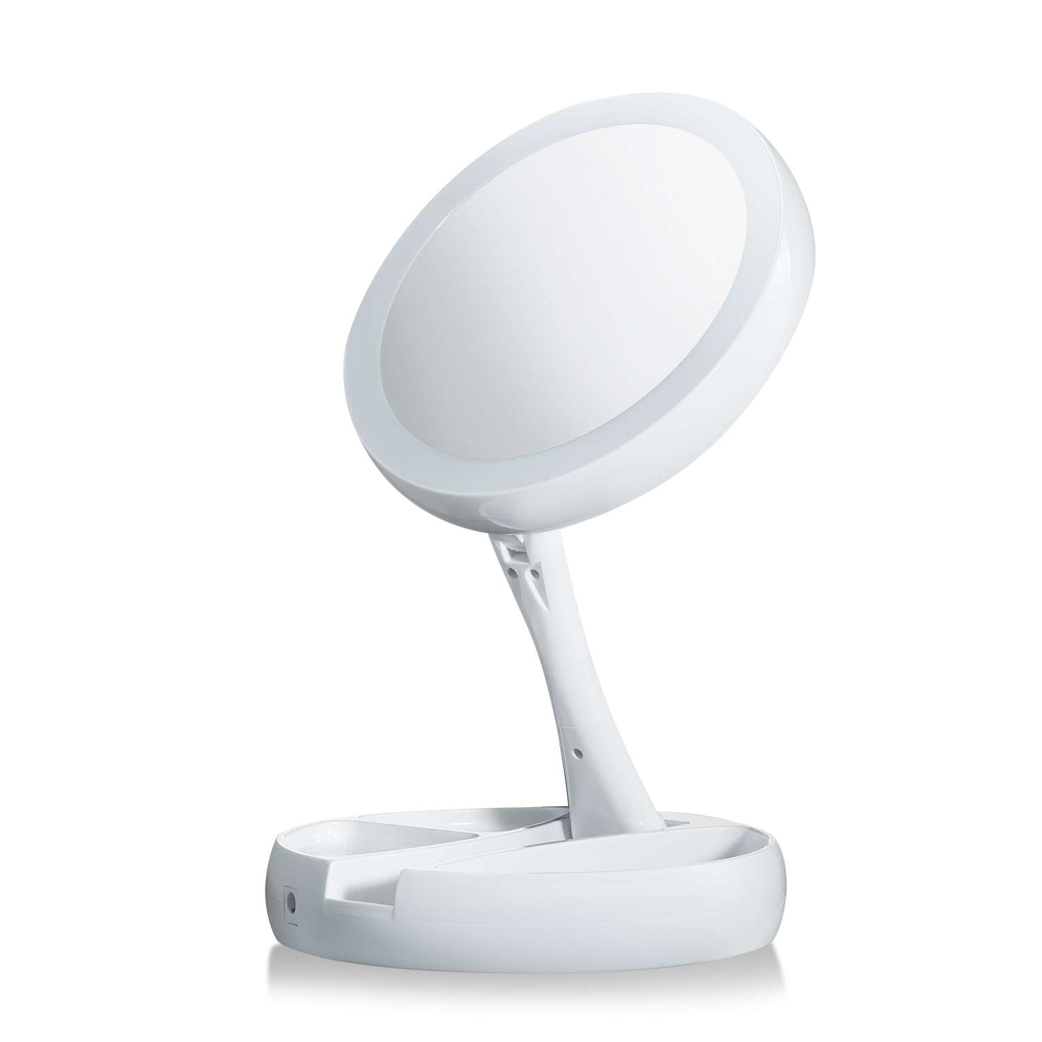  My Foldaway As Seen On TV 13 In. H X 6-1/4 In. W White Plastic Folding LED Mirror