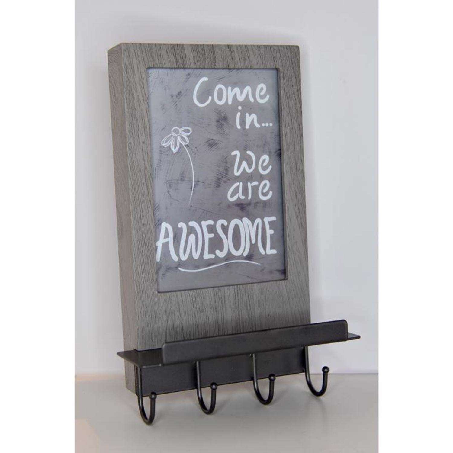  Hi-Jack 11 In. H X 3.5 In. W X 6.25 In. L Gray Metal/Wood Decor/Frame/Key Holder
