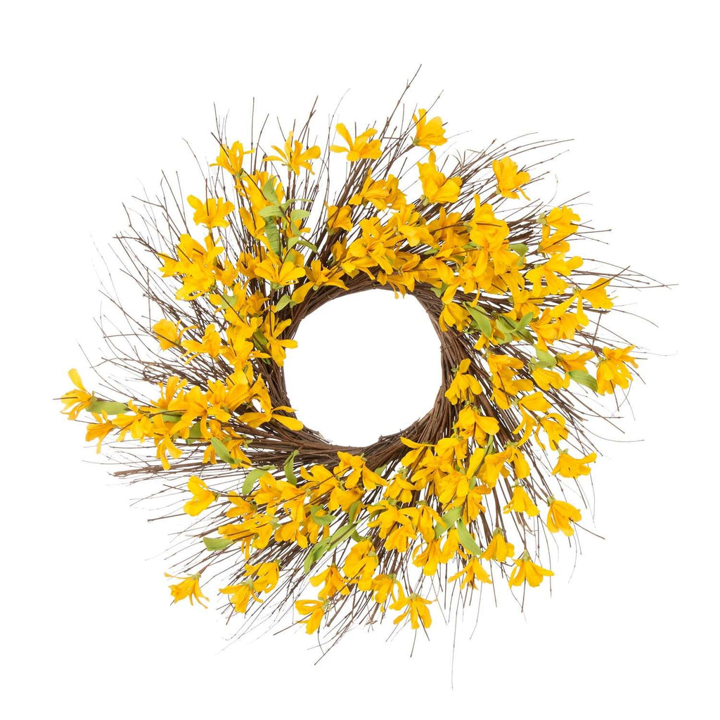  Glitzhome 24 In. H X 6 In. W X 24 In. L Brown/Yellow Wreath