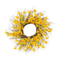  Glitzhome 24 In. H X 6 In. W X 24 In. L Brown/Yellow Wreath