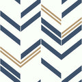  RoomMates 20.5 In. W X 16.5 Ft. L Chevron Blue Stripe Vinyl Peel And Stick Wallpaper