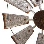  Glitzhome 22.05 In. H X 4 In. W X 22.05 In. L Brown/Silver Iron Wind Spinner Wall Decor
