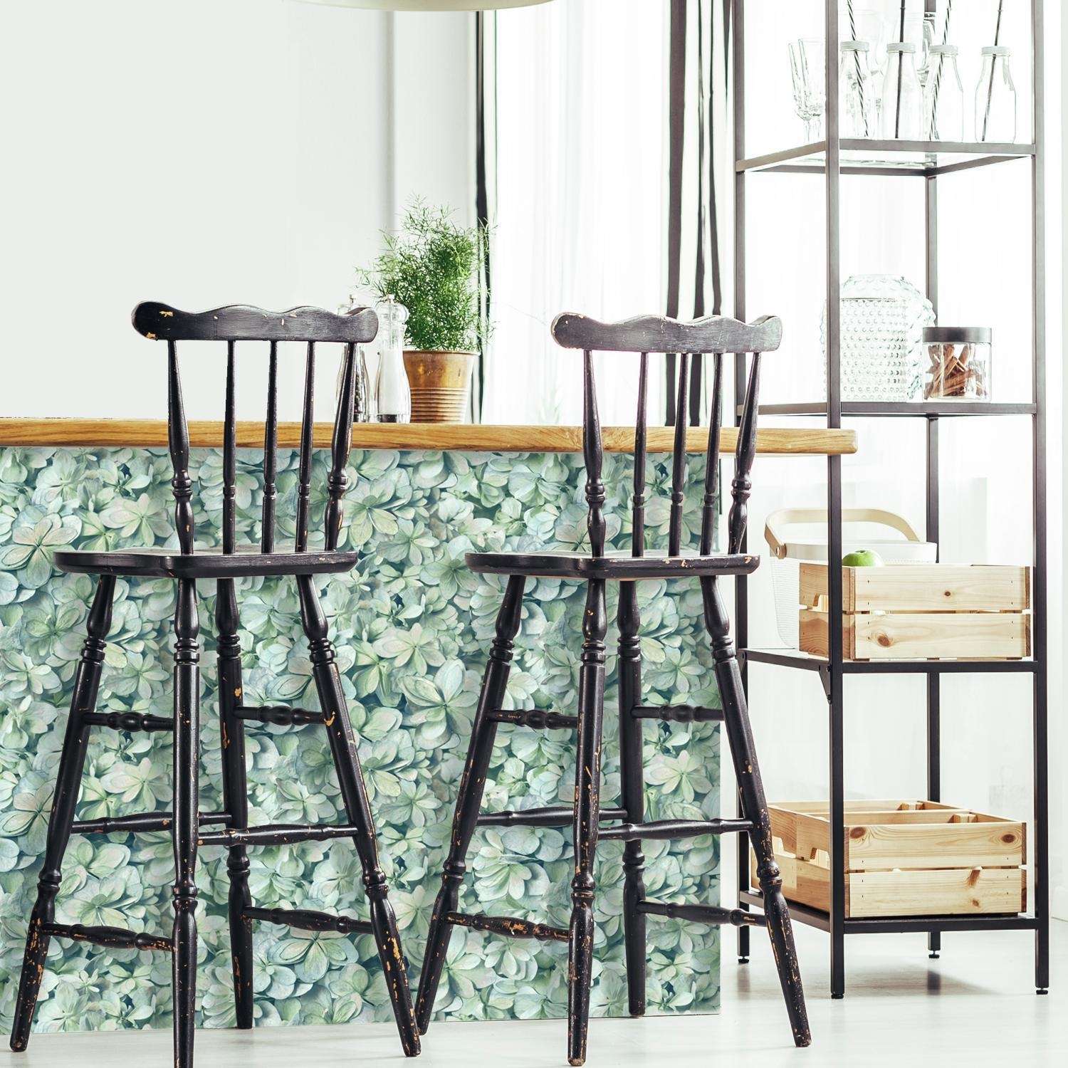  RoomMates 20.5 In. W X 18.86 Ft. L Hydrangea Vinyl Peel And Stick Wallpaper