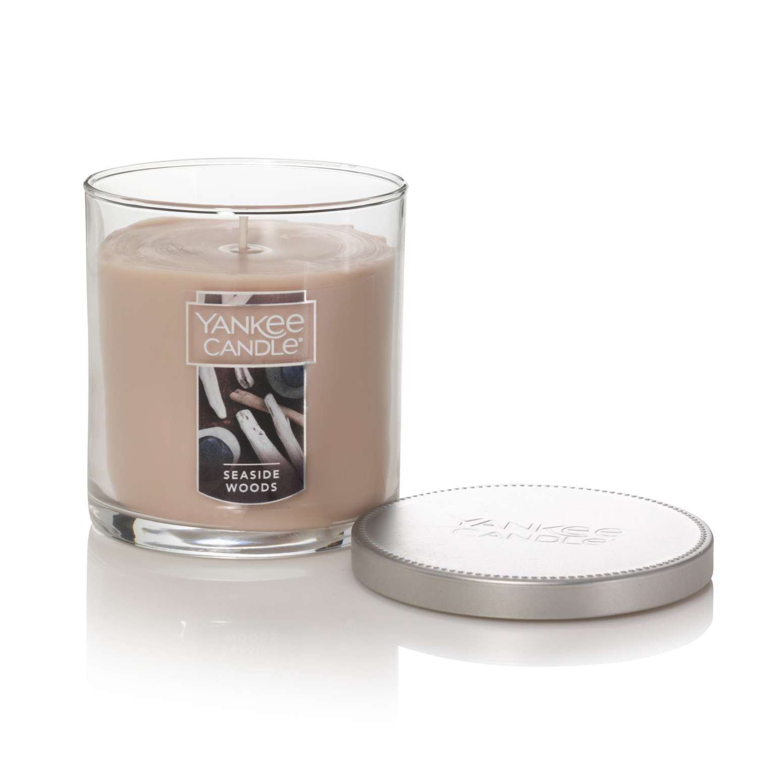  Yankee Candle Tan Seaside Woods Scent Regular Tumbler Candle 7 Oz