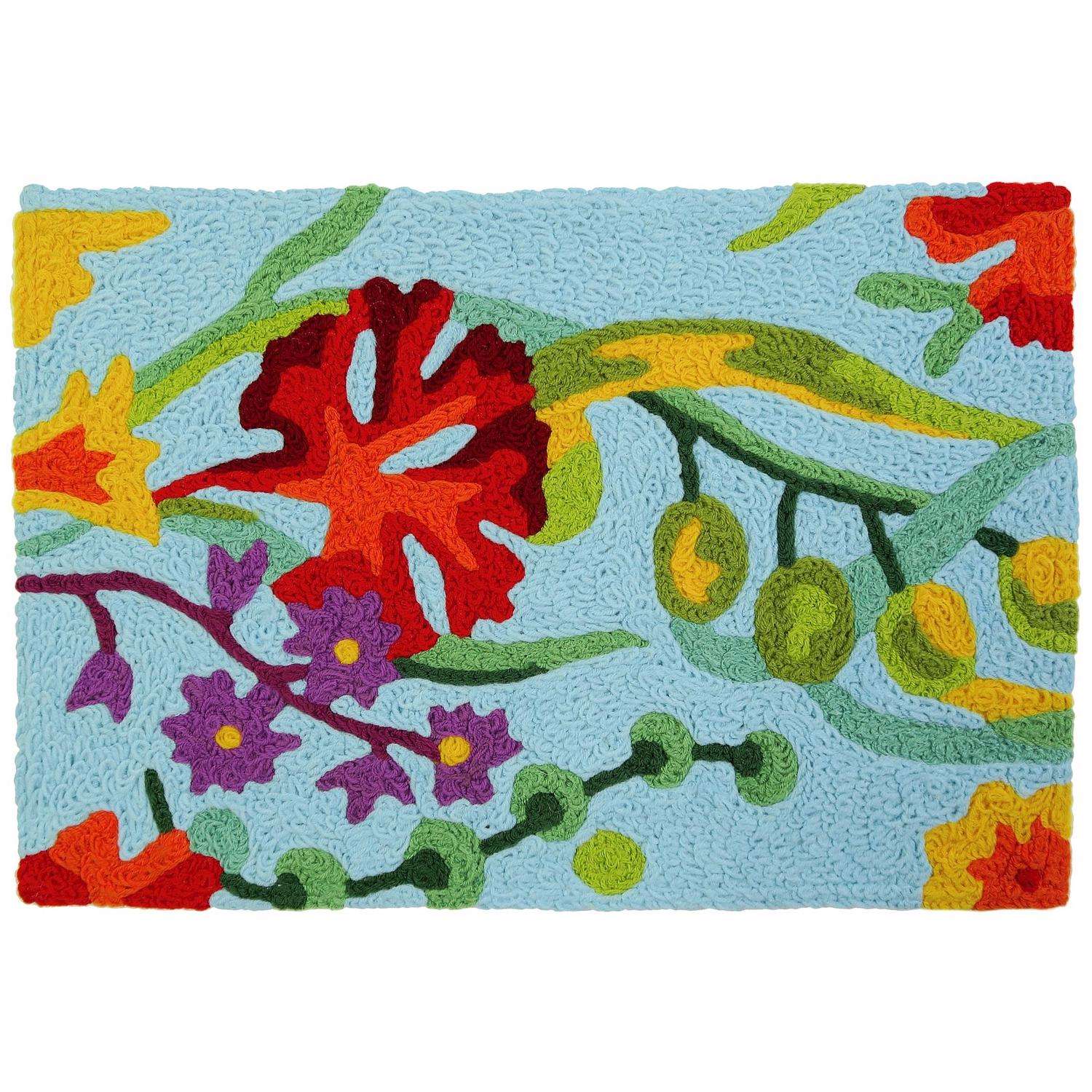  Jellybean 20 In. W X 30 In. L Multicolored Flora Under The Sea Polyester Rug