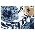  Simple Spaces 21 In. W X 33 In. L Multicolored Blue Yonder Carnation Polyester Rug