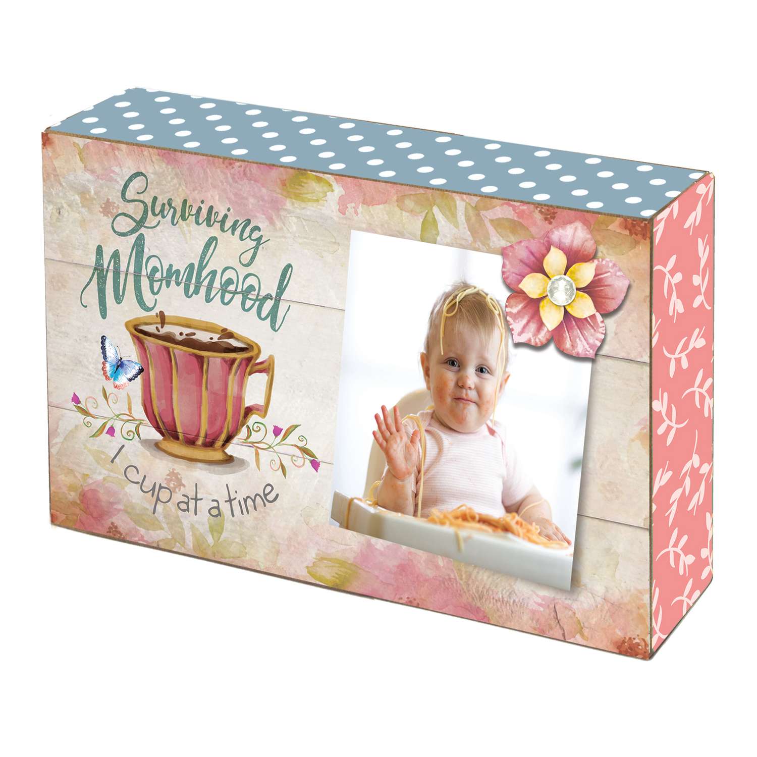  Oak Patch Gifts Cherished Women 4.5 In. H X 1.5 In. W X 7.25 In. L Multicolored Wood Photo Blox
