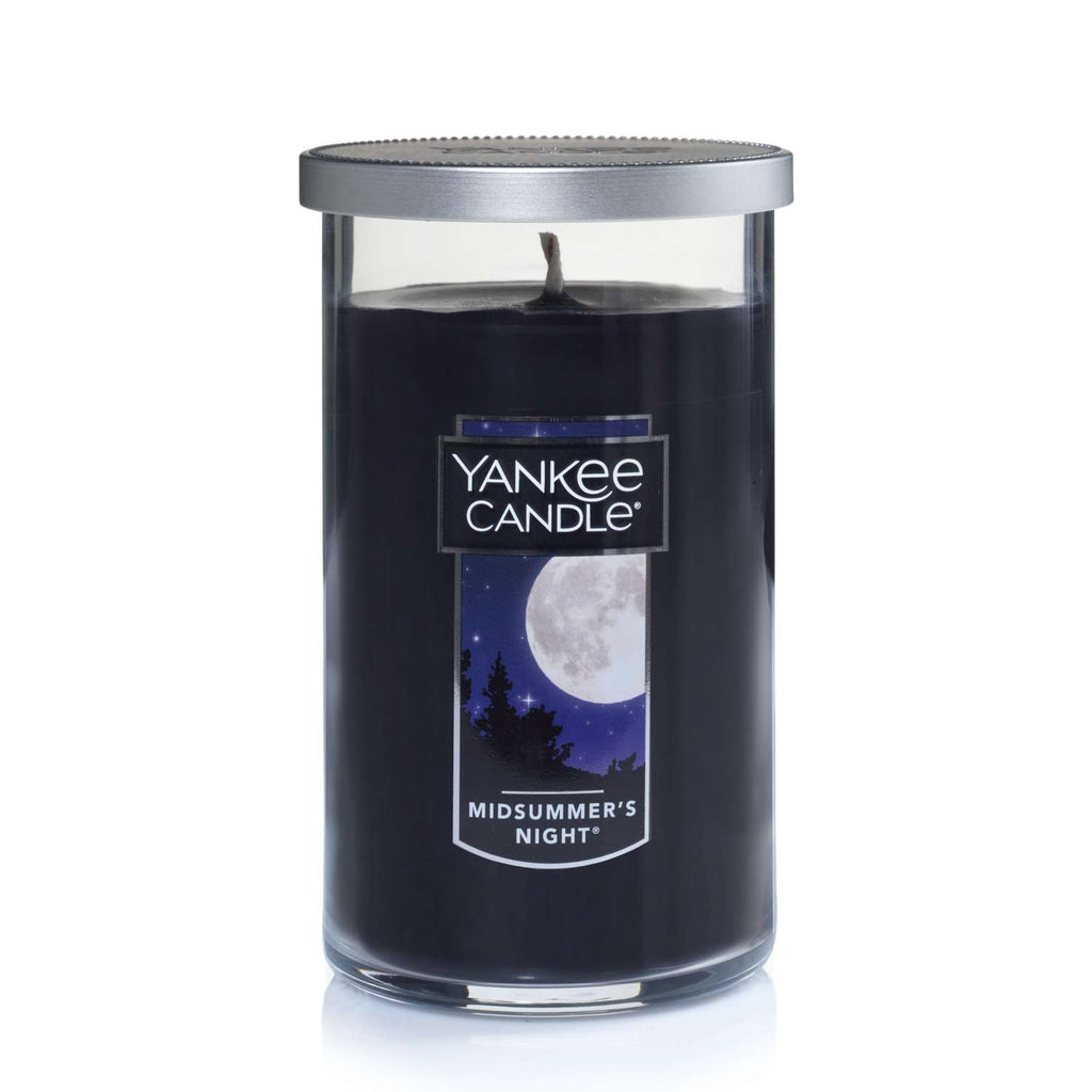  Yankee Candle Black MidSummer's Night Scent Medium Pillar Candle 12 Oz