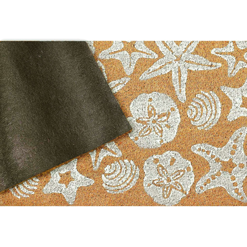  Liora Manne Natura 2 W X 3 L Natural/White Shells Coir Door Mat