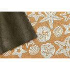  Liora Manne Natura 2 W X 3 L Natural/White Shells Coir Door Mat